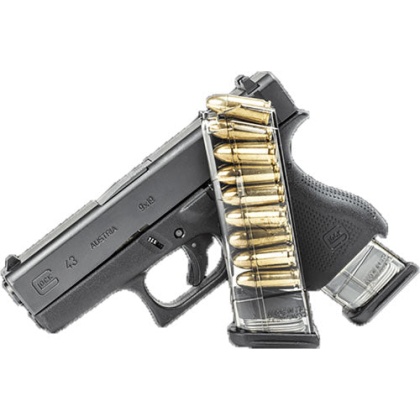 Ets Magazine Glock 43 9mm 9rd - Translucent Fits 43