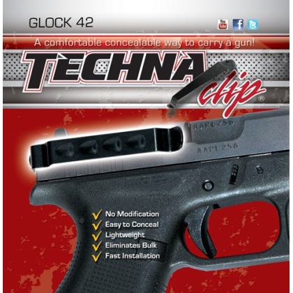 Techna Clip Handgun Retention - Clip Glock 42 Right-left