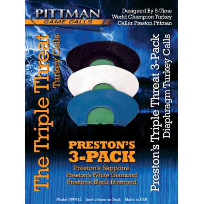 Pittman Game Calls Triple - Threat Combo Diaphram Pack