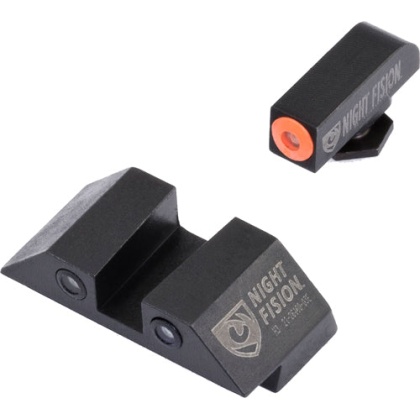 Night Fision Tritium Orangedot - Square Black Rear Glock Set