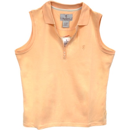 Bg Women\'s Sleeveless Polo - X-large Peach<