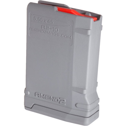 Amend2 Ar-15 Magazine 5.56x45 - 10 Rd Polymer Gray