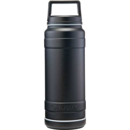 Pelican Traveler 32 Oz Bottle - Screw Top Leak Proof Ss Black