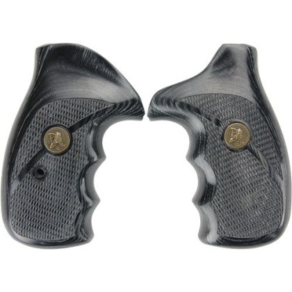Pachmayr Laminated Wood Grips - S&w K&l-frame Rnd.butt Blk-gr<