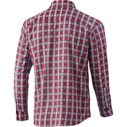 Nomad Stretch Lite Plaid Ls - Button Down Navy-red Xx-large